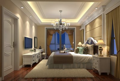 簡歐風格四居室200平米12萬-保利百合花園裝修案例